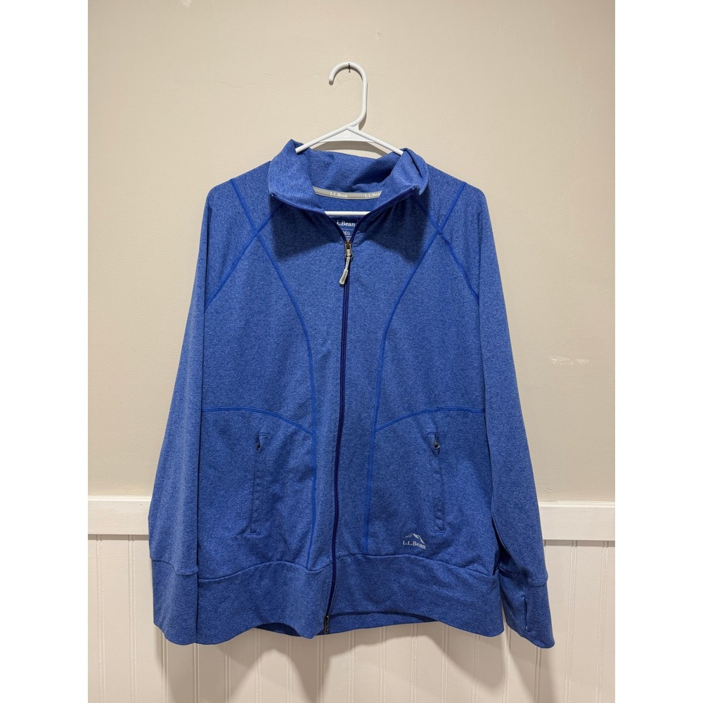 L.L. Bean Full Zip Performance Jacket Athletic Stretch Women Size XL Gorpcore